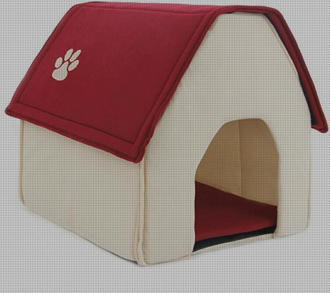 Opiniones de camas mascotas cama caseta plegable textura suave para mascotas color rojo